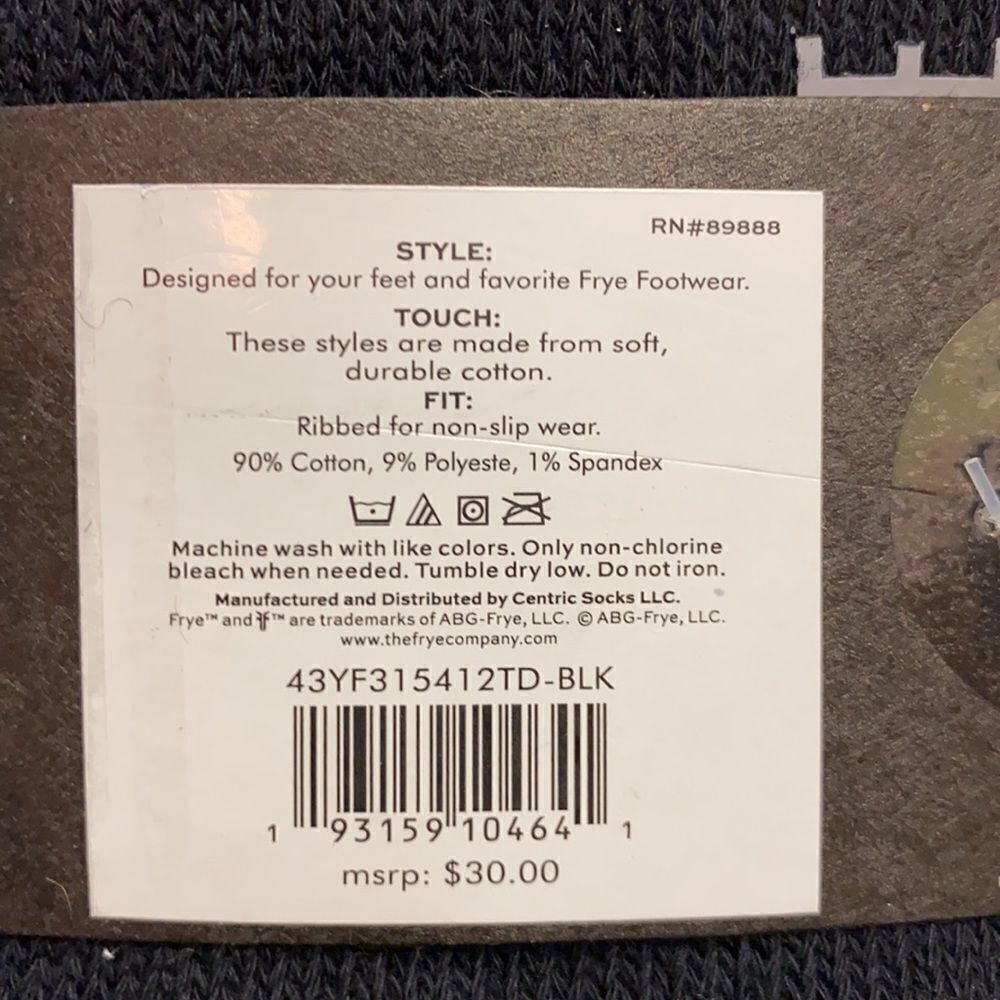 ‎Frye Men's 2-Pack Tweed Ribbed Boot Socks - Picture 6 of 8